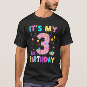 Sweet Donut It's My 3rd Birthday 3 Years Old 2 T-Shirt