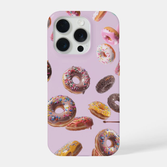 Sweet Donuts Pattern Phone Case – Cute Colorful De (Back)