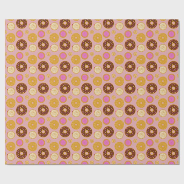 Sweet Donuts Wrapping Paper (Flat)
