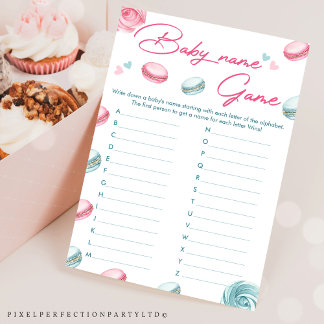 Sweet Doughnut Baby Shower Baby Name Game Card