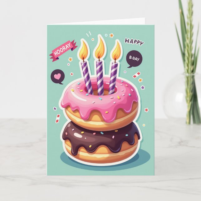 Sweet Doughnut Birthday Card (Front)