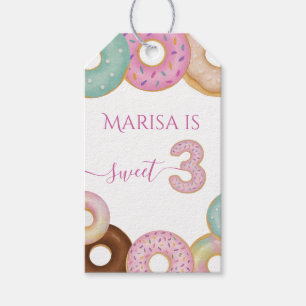 Sweet Doughnut Birthday   Colourful Kids Party -  Gift Tags