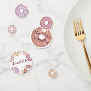 Sweet Doughnut Birthday Table Confetti