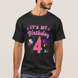 Sweet Doughnut It's My 4th Birthday 4 Years Old T-Shirt