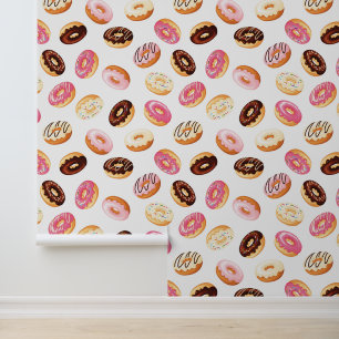 Sweet Doughnut Pattern Wallpaper