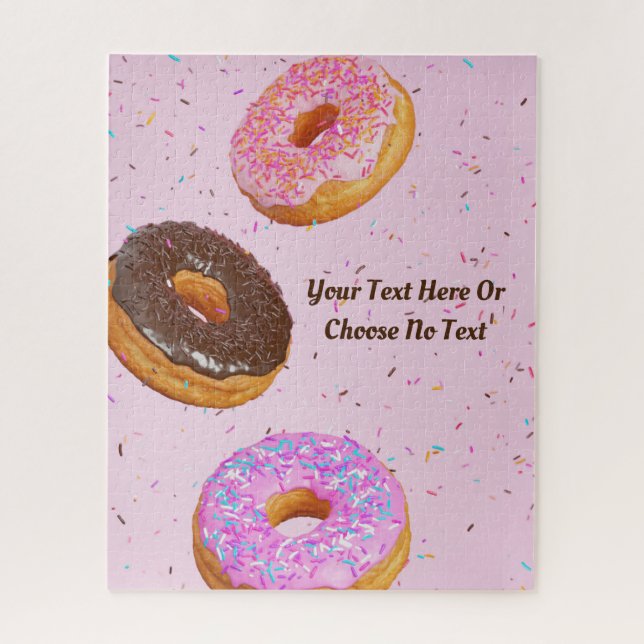 Sweet Doughnut Treats Rainbow Colourful Sprinkles  Jigsaw Puzzle (Vertical)