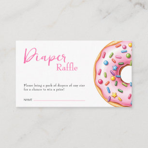 Sweet Doughnuts Baby Shower Diaper Raffle Ticket Enclosure Card