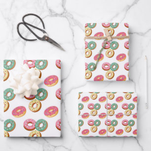 Sweet Doughnuts Series Design 3  Wrapping Paper Sheet
