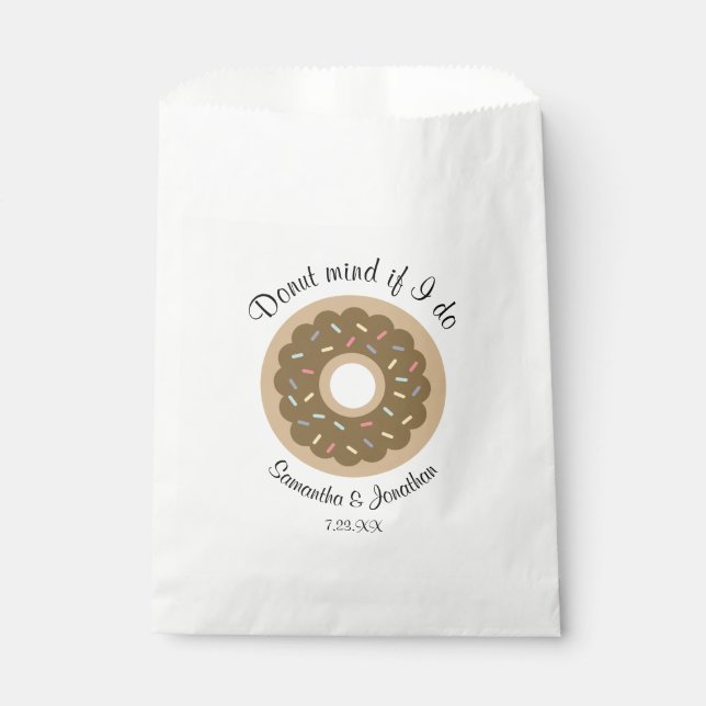 Sweet Doughnuts Wedding Welcome Favour Bags (Front)