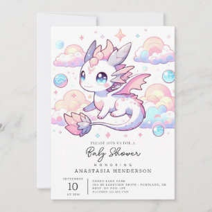 Sweet Dragon Baby Shower Invitation