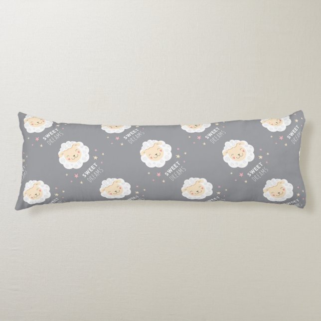 Sweet Dreams and Sheep  Body Cushion (Front)