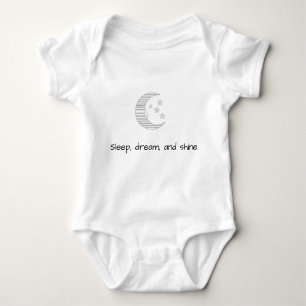 Sweet Dreams Baby - Crescent Moon & Stars Baby Out Baby Bodysuit