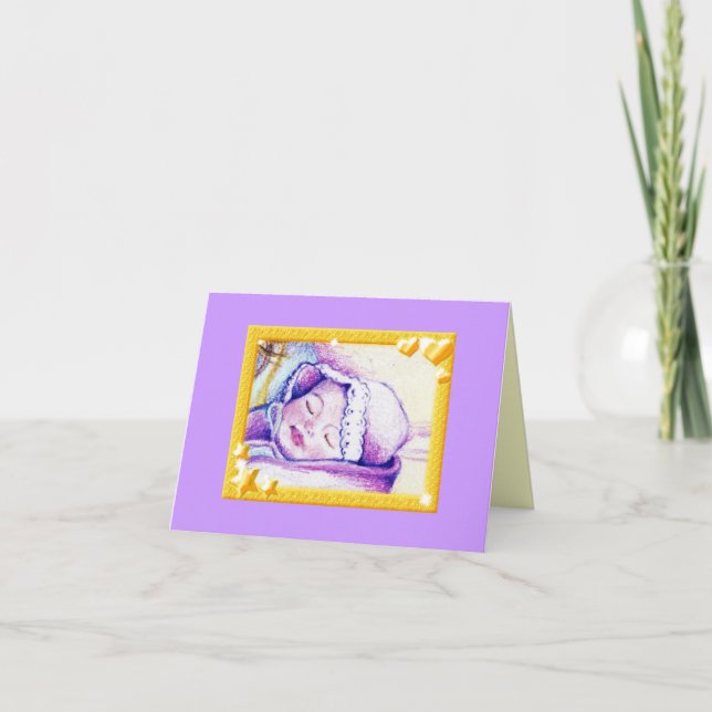 Sweet Dreams Baby Customisable Notecard (Front)