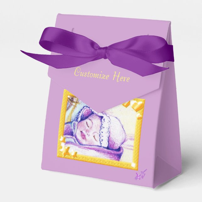Sweet Dreams Baby Favour Box (Front Side)