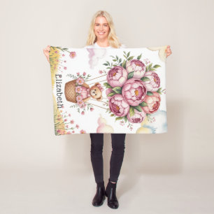 Sweet Dreams Baby Girl Shower Gift Fleece Blanket