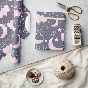 Sweet Dreams Baby Girl  Wrapping Paper