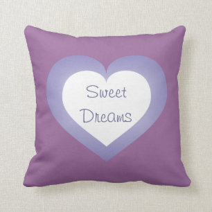 Sweet Dreams Baby Love lavender heart Cushion