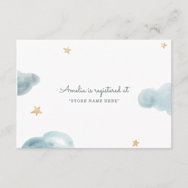 Sweet Dreams Baby Shower Insert (Front)