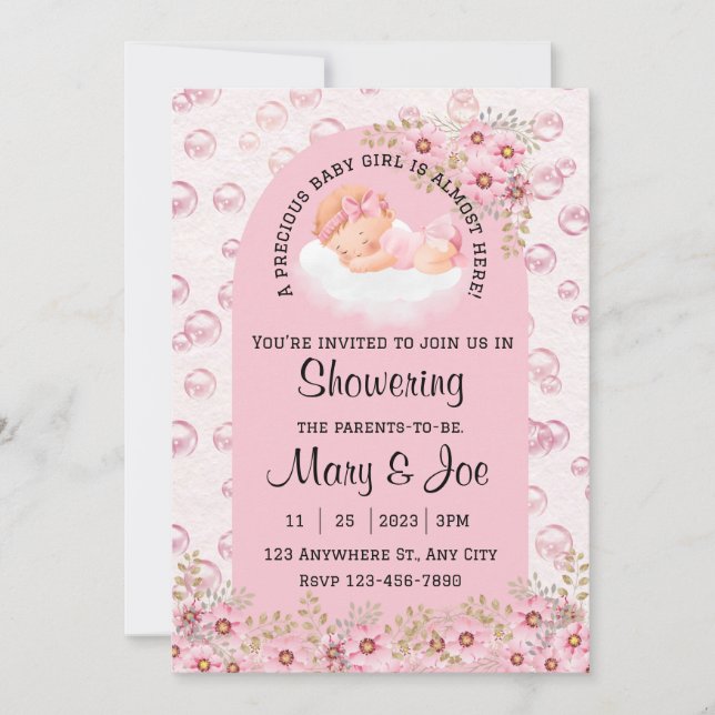 Sweet Dreams Baby Shower Invitation (Front)