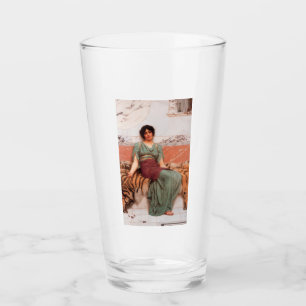 Sweet Dreams (Beautiful Roman Woman on Tiger Skin) Glass