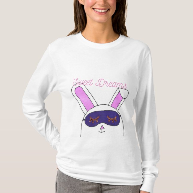 Sweet Dreams Bunny Long Sleeve Pyjama Shirt  (Front)