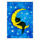 Sweet Dreams Cat on the Moon by Bihrle