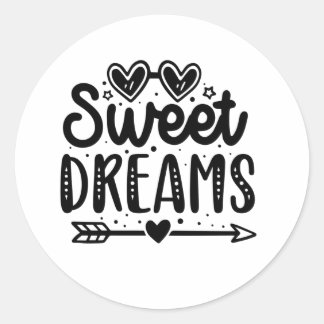 sweet dreams classic round sticker