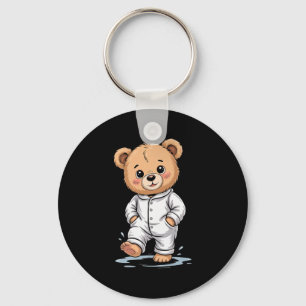 Sweet Dreams Cool Teddy Bear With Pajamas Premium  Key Ring