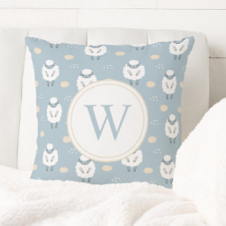 Sweet Dreams Counting Sheep Monogram Nursery Cushion