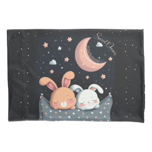 Sweet Dreams Cute Design Bunny Personalised Name Pillowcase