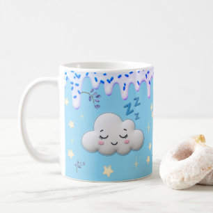 Sweet Dreams Cute Sleeping Cloud and Blueberry Mug