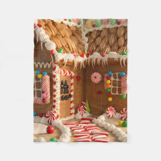 Sweet Dreams Gingerbread House Fleece Blanket