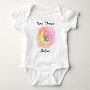 Sweet Dreams Girl Baby Elephant 1 Bodysuit