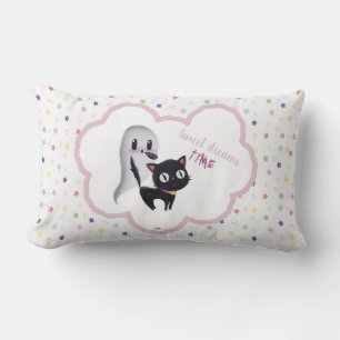 Sweet dreams Halloween Cat and stars Pillow
