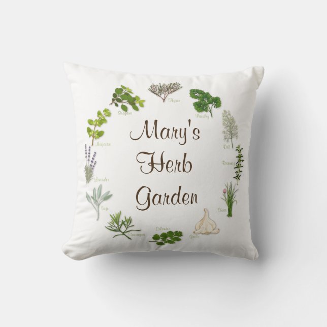 Sweet Dreams Herb Garden Pillow (Front)