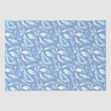 sweet dreams - light blue watercolor feathers :