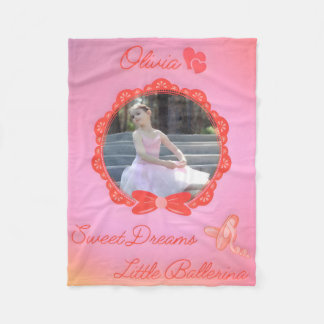 "Sweet Dreams Little Ballerina"  Fleece Blanket