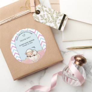 Sweet Dreams Little Lamb Cute Kawaii Baby Shower Classic Round Sticker