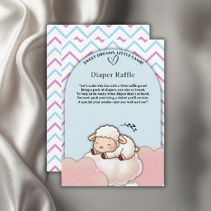 Sweet Dreams Little Lamb Cute Kawaii Baby Shower Enclosure Card