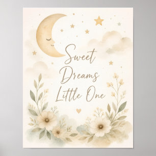 Sweet Dreams Little One Nursery Poster