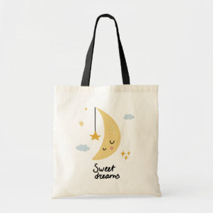 Sweet Dreams Moon & Stars Tote Bag