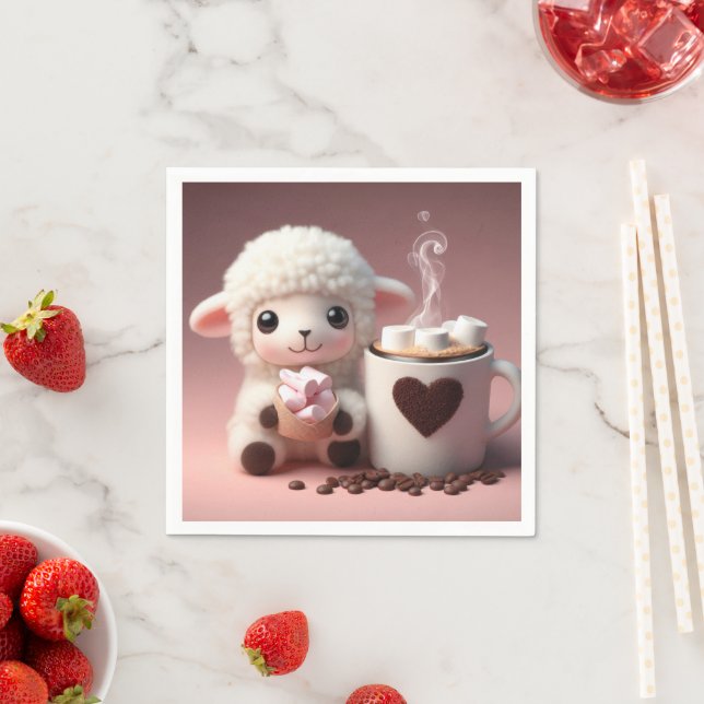 Sweet Dreams of Cocoa And a lamb Napkin (Insitu)