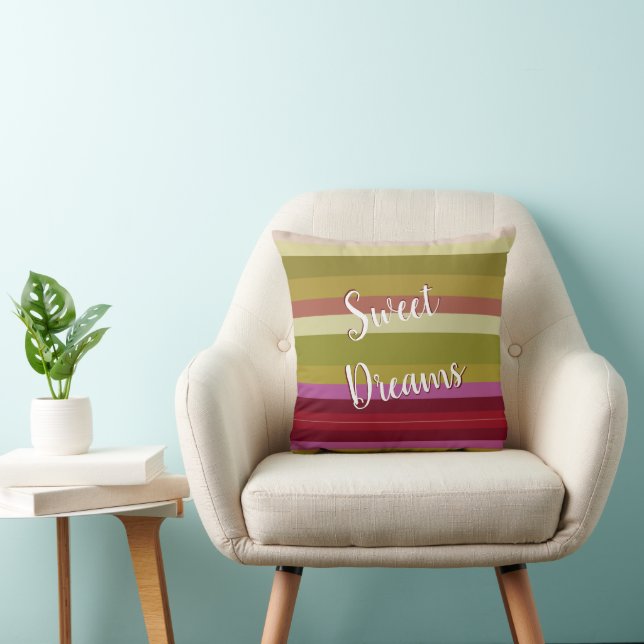 Sweet Dreams Orchid Stripe Pillow (Chair)