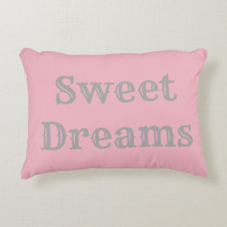 Sweet Dreams Pillow - Light Pink & Grey