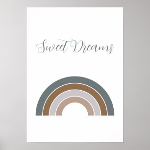 Sweet Dreams Rainbow Rosewood and Lavender Poster
