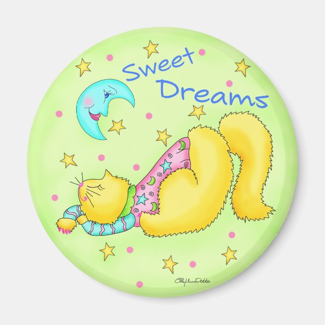 Sweet Dreams Round Magnet (Front)