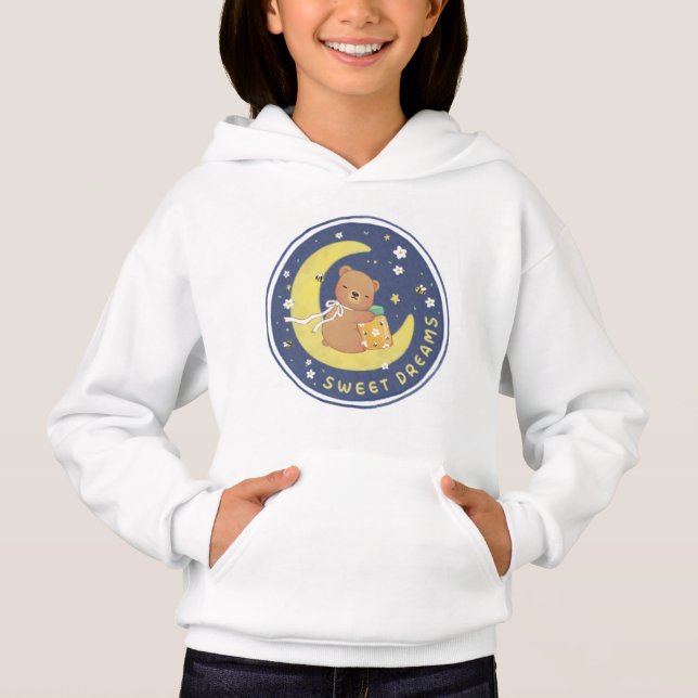 Sweet Dreams: Teddy Bear & Honey Illustration (Front)
