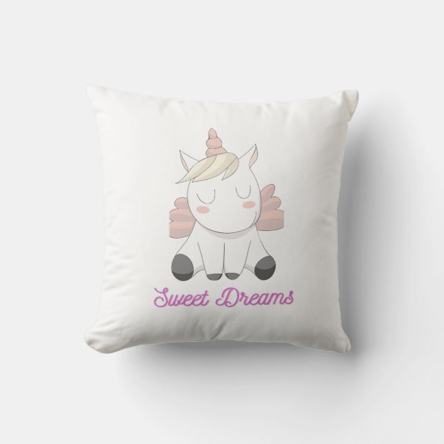 Sweet Dreams Unicorn Pillow (Front)