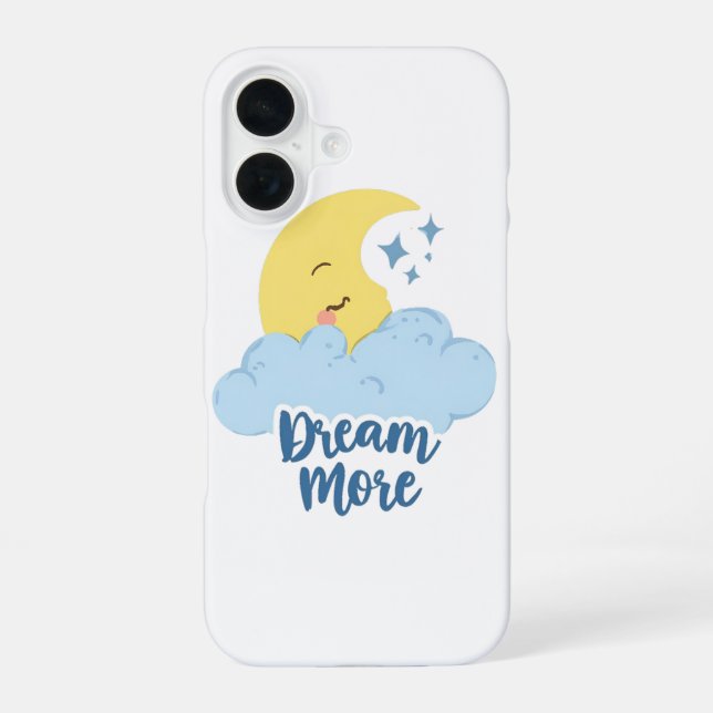 Sweet Dreams with Fluffy Cloud iPhone 16 Case (Back)