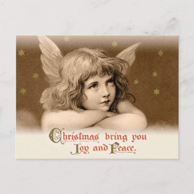 Sweet dreamy child angel CC0782 Christmas Holiday Postcard (Front)